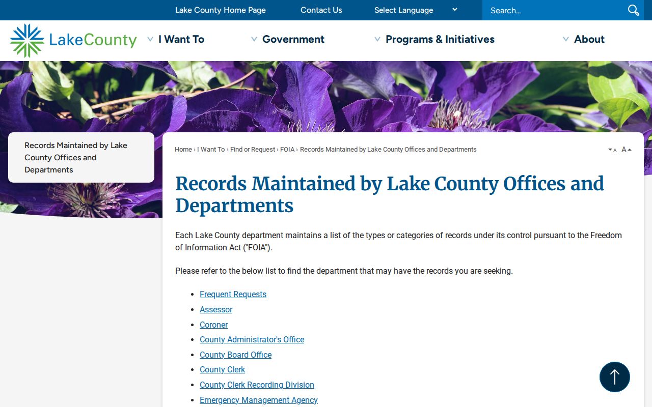Waukegan residents directory Lake County records office guide