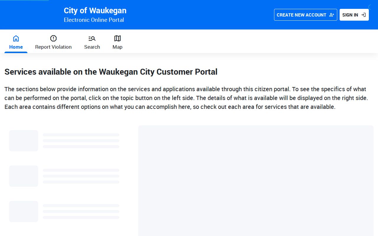 Waukegan street directory city permit portal